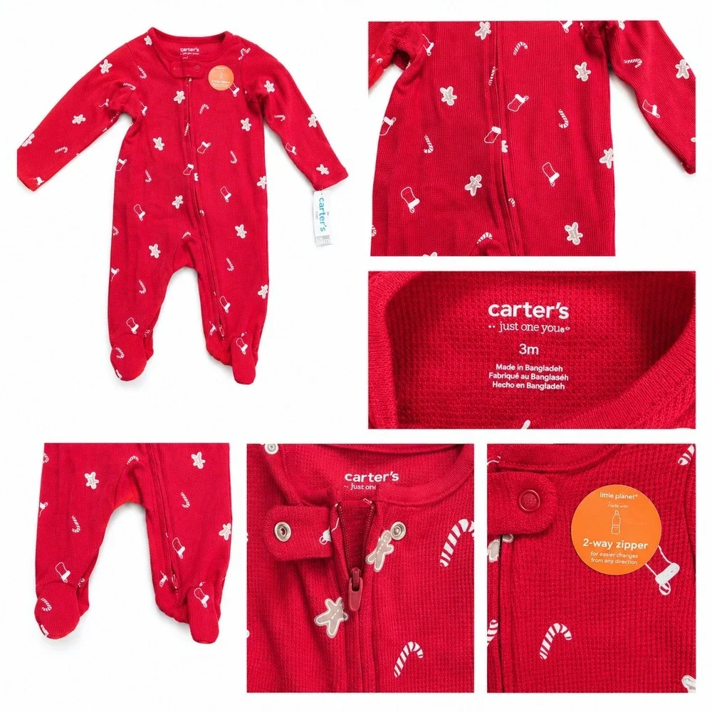 Carter Baby Christmas Footed Sleeper 3 Months